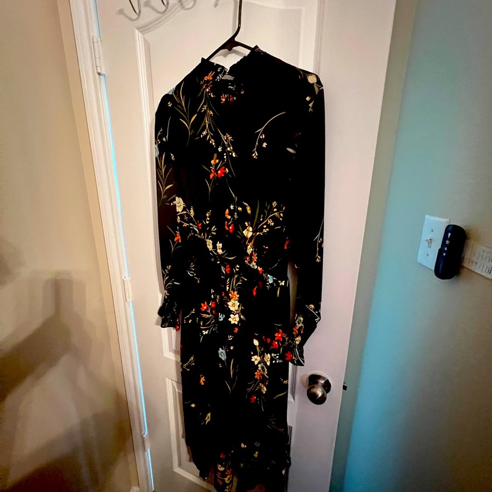 Nanette Black and Red Long Sleeve Sundress - Picture 2 of 5